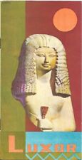 1965 Map LUXOR Egypt Karnak Temple Nile River Thebes Pharaohs Tombs Monuments picture