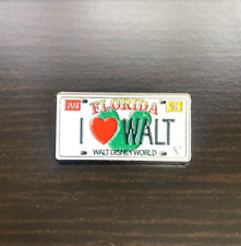 New WDW Disney Parks I Love Walt License Plate Hidden Mickey Pin Trading 2007 picture