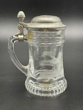 Vintage Beer Stein 3” BFM-Schnapskrugerl Germany Etched Glass Wildlife￼ picture