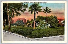 Santa Monica, California CA - Beauty Spot of Miramar Hotel - Vintage Postcard picture