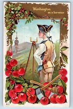 Washington Postcard As A Surveyor Berries Embossed Winsch Back c1910's Antique picture