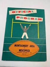Vintage Football Program Montgomery Area Vs Nescopeck High School PA Oct 17 1959 picture