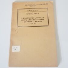 Vintage 1941 War Department Technical Manual Physiological Aspects Of Flying picture