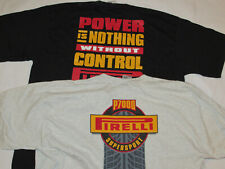 2 UNUSED VTG 1990s PIRELLI TIRE ADVERTISING T-SHIRTS P7000 SUPERSPORT USA 2XL picture