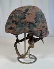 USMC Gentex Lightweight Helmet LWH w/ Chin Strap New Padding & Cover Medium picture
