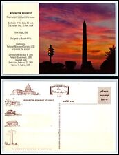 Vintage Postcard - Washington Monument at Sunset O33 picture