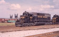 Duplicate Railroad Train Slide Western Maryland SD-40 #7474 08/1968 Baltimore MD picture