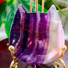 113G Natural Beautiful Colours Fluorite Crystal Carving Bowl Healing picture