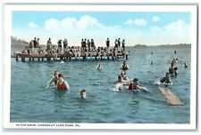 c1940's In The Swim Scene Conneaut Lake Park Pennsylvania PA Unposted Postcard picture