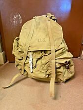Vintage 1943 WW2 GI Issue Canvas Rucksack with Medal Frame picture