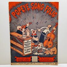 1936 Popeye Song Folio King Features Syndicate - Sheet Music Piano Guitar Etc picture