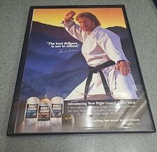 Chuck Norris Right Guard Deodorant Gillette 1993 Print Ad Framed 8.5x11  picture
