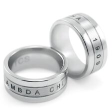 Lambda Chi Alpha Fraternity Tungsten Ring with Founding Date 1909 picture
