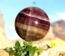 Gorgeous Rainbow Fluorite / Fluorspar Large Polished Sphere  740g / 77mm picture