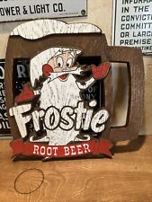 ORIGINAL & AUTHENTIC ''FROSTIE ROOT BEER''PAINTED WOOD COMPOSIT 15X15 INCH picture