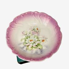 Large Antique Germany Ceramic Serving Bowl Peonies ￼Roses Cottage Chic ￼ Fun picture