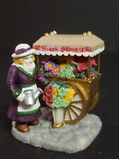 Hershey's Holiday Village Christmas Floral Cart Flower Saleswoman Vendor picture