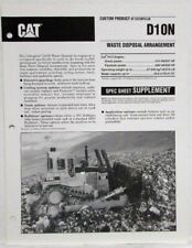 1994 Caterpillar D10N Waste Disposal Arrangement Sales Spec Supplement Brochure picture