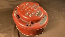 Antique Autocall Fire Alarm Station Call Box Cast Iron Red Wall Mount picture