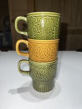 Set Of Three Stacking Mugs Made In Japan picture