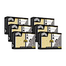 Copag 1546 Design 100% Plastic Playing Cards Poker Size Standard Black/Gold J... picture