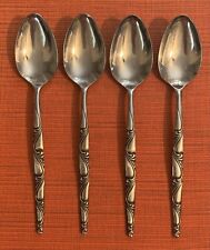 VTG Orleans LADIES FINGERS Pattern Stainless SOUP SPOON 7-1/2” Set of 4 Japan picture