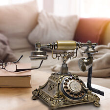 Old Fashioned Telephone Retro Vintage Rotary Dial Phone Home Decor Desk Landline picture