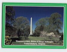 Postcard Monument to Mary, Mother of George Washington Fredericksburg Virginia picture