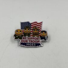 Amazon Military Troops MGE5 We Support Our Troops Enamel Pin back ￼￼ picture