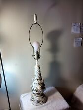 Vtg Andrea Meissen Style Porcelain Snowball Lamp Fine Perfect Works w Label LOOK picture
