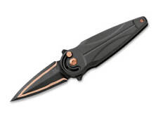 Fox Saturn Carbon Copper Folding Knife Black Titanium Handle C70 01FX935DAM picture