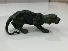 Vintage Antique Painted Spelter Metal Tiger / Panther Figurine / Statue picture