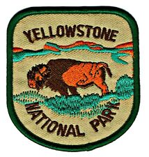 ⫸ YELLOWSTONE NATIONAL PARK NP Iron-on Embroidered PATCH Wyoming WY Bison NEW picture