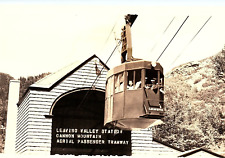 1930s RPPC-LEAVING VALLEY STATION,CANNON MT. PASSENGER CAR RPPC POSTCARD P1652 picture