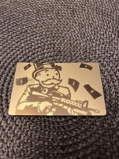 Heavy Metal Stainless Steel Credit Card Blank w/ Chip Slot & Mag Strip Matt Gold picture