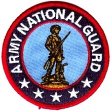 ARMY NATIONAL GUARD EMBROIDERED ROUND PATCH USA UNITED STATES MILITARY PATCHES picture