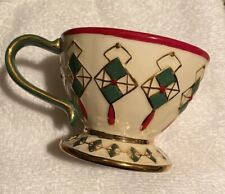 Waterford ‘Holiday Heirlooms’ Argyle Pattern 6 oz Porcelain Teacup picture