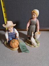 Vintage Homco Figurines 1415,1518 Only The Two Children #747L14 picture