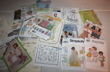 Lot 24 VTG Baby and Kid Sewing Patterns Simplicity Smocked Collars Etc Babette picture