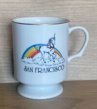 Vintage Japan Rainbow Unicorn Mug San Francisco Souvenir Coffee Cup Pride picture