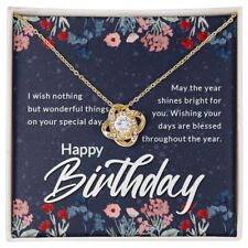 Happy Birthday, May the Year Shine Bright Love Knot Necklace picture