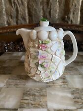 Vtg Classic Rose Rosenthal Group Teapot Covered W/Porcelain Mosaic Tiles Germany picture