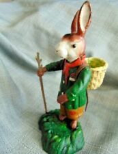 Vintage Style Cast Iron Bunny Heir Rabbit Doorstop Hiking Scout basket camping picture