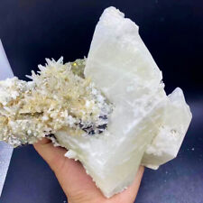 6.07LB Beautiful  Natural White Calcite Quartz Crystal Cluster Mineral Specimen picture