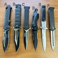 Outdoor Camping Folding Pocket Knife Tactical Spring Assisted Blade Hunting picture