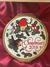 Halcyon Days, Enamel Christmas trinket box 2016 COA VF. Limited Edition picture