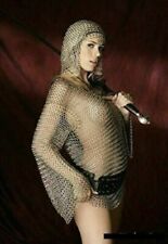 New style Aluminium Butted Medieval Chain Mail Bra Top and Coif Viking picture