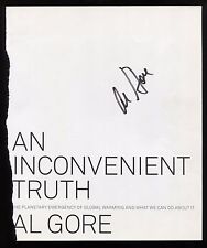 Al Gore Signed Page From An Inconvenient Truth Book Autographed Vice President picture