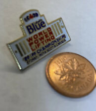 World Power Lifting '89 IPF Championships Sydney Nova Scotia Lapel Pin Pin Back picture