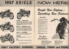 1957 Ariel Square Four, Huntmaster & Red Hunter - 2-Page Vintage Motorcycle Ad picture
